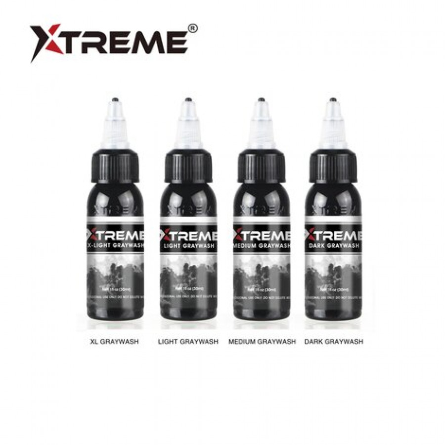 Тату краска Xtreme Ink Graywash Set (4 пигмента)